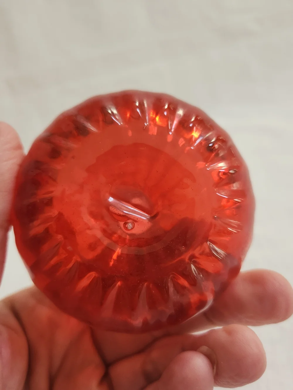 Rossi Glass Cranberry Art Glass Vase